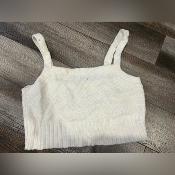 White Cropped Tank - Picture 1 of 2